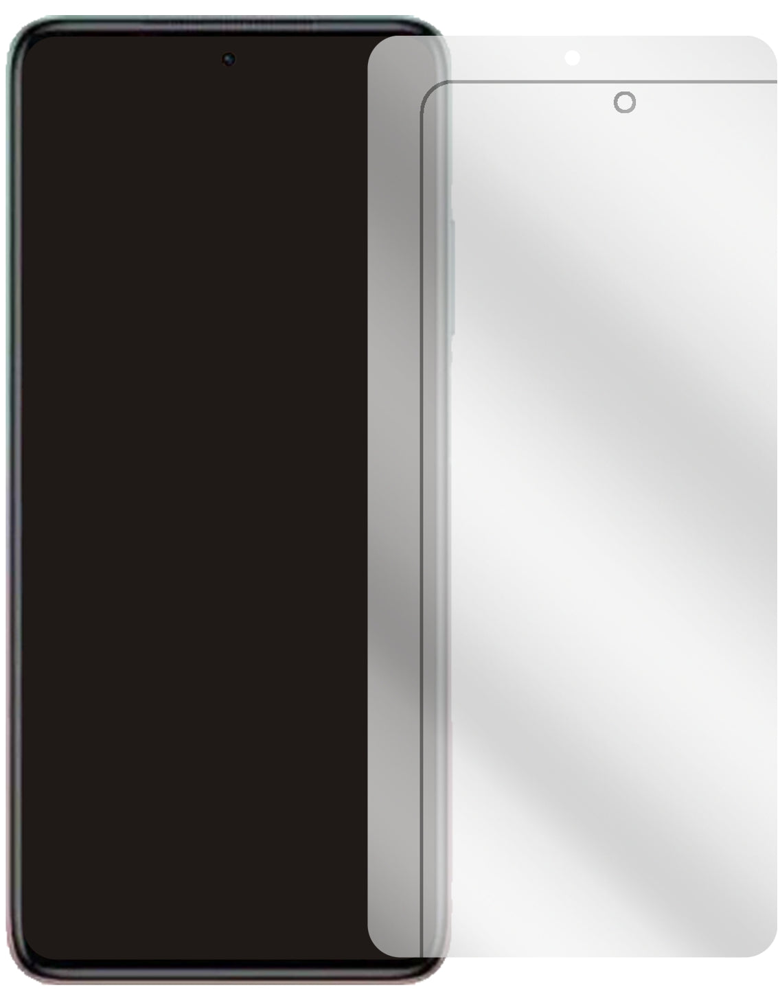 XiaomiRedmi Note 11T mit aufgebrachter dipos Displayschutzfolie, glasklare Darstellung ohne Einschränkungen