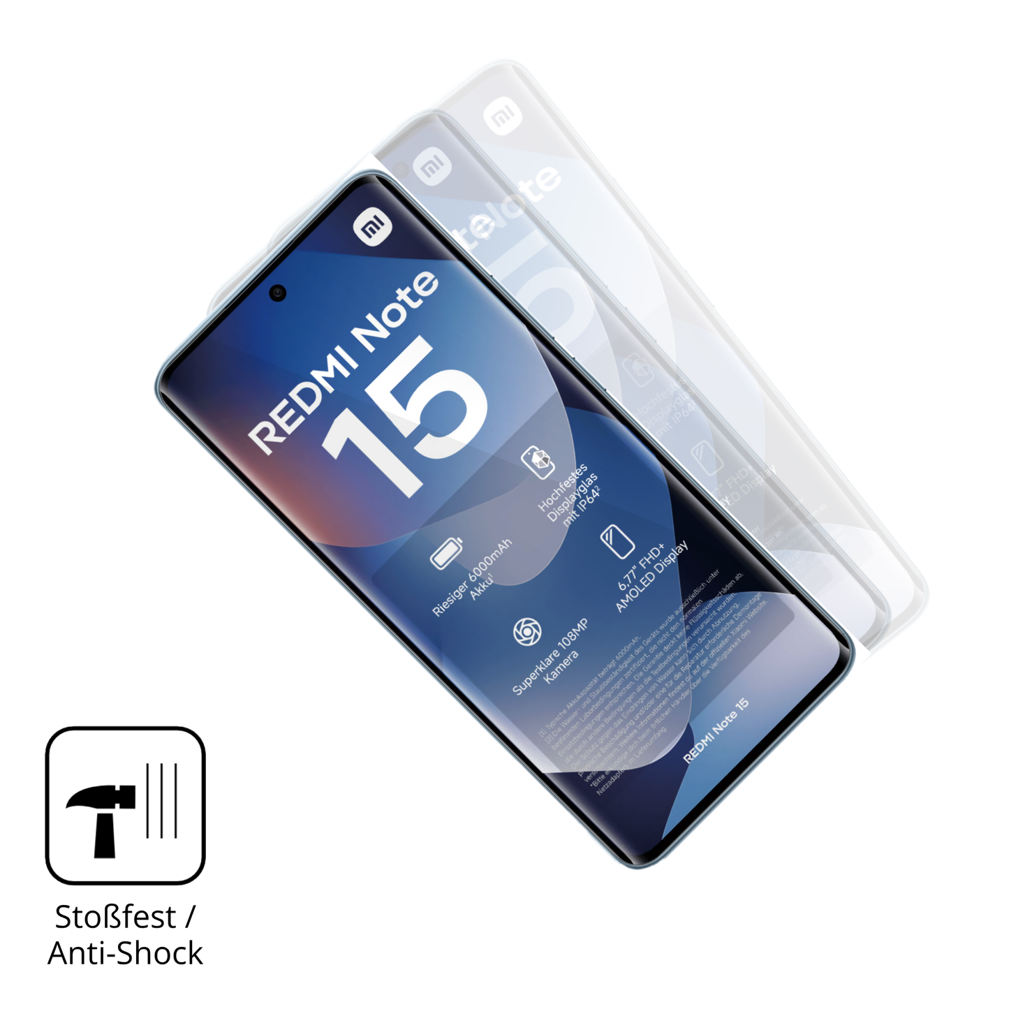 Schutz gegen Kratzer auf dem Xiaomi Redmi note 15 4g Glas durch Schlüssel oder Ähnliches