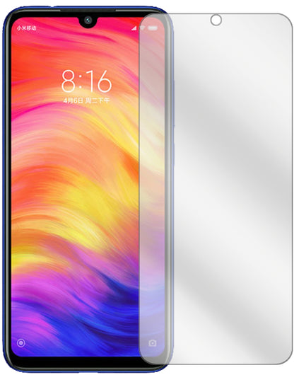 XiaomiRedmi Note 7S mit aufgebrachter dipos Displayschutzfolie, glasklare Darstellung ohne Einschränkungen