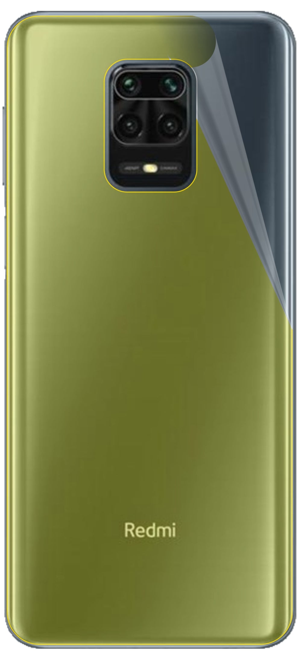 dipos Displayschutz für Xiaomi Redmi Note 9S Rückseite, transparente Oberfläche, geringe Dicke und perfekte Passform