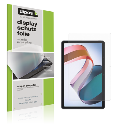 Matte Displayschutzfolie von dipos passend für XIAOMI Redmi Pad 10.61 Zoll, präziser Zuschnitt und blasenfrei montiert