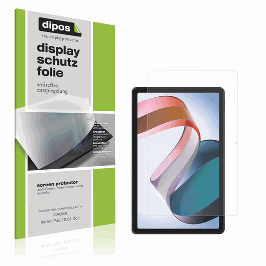 Matte Displayschutzfolie von dipos passend für XIAOMI Redmi Pad 10.61 Zoll, präziser Zuschnitt und blasenfrei montiert