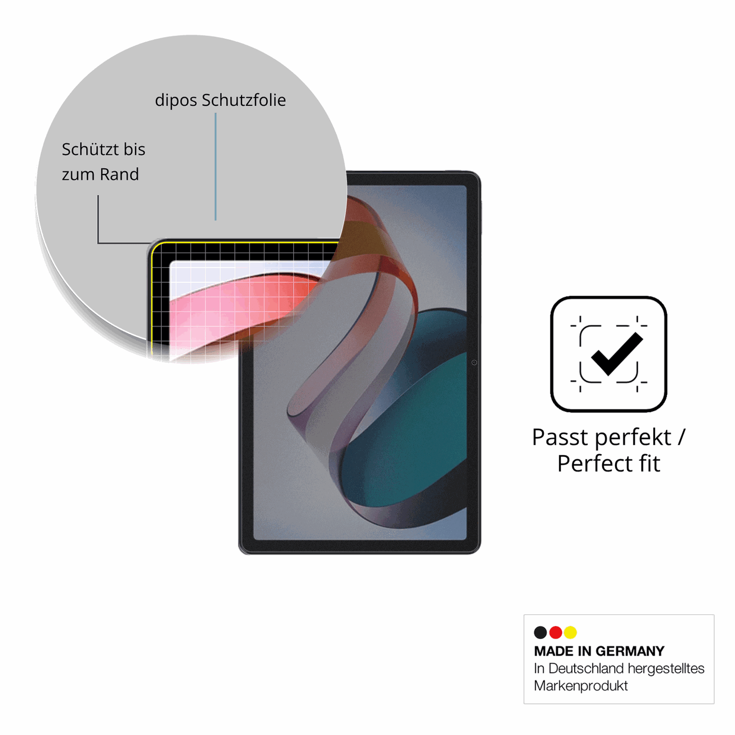 Schutz gegen Kratzer auf dem XIAOMI Redmi Pad 10.61 Zoll Glas durch Schlüssel oder Ähnliches