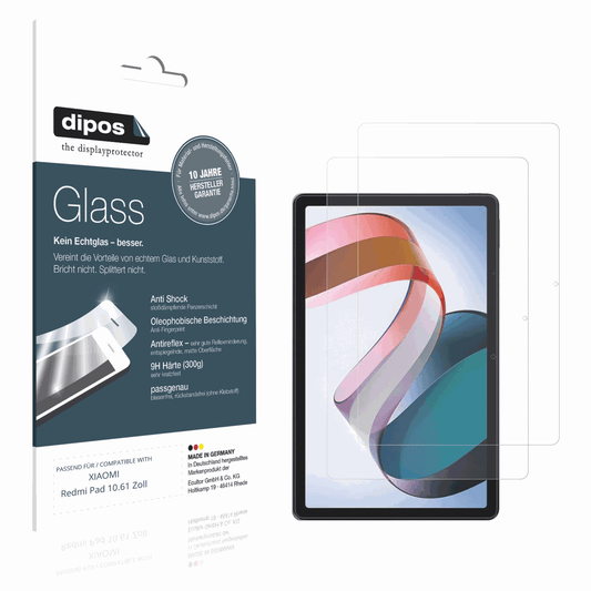 Matte Displayschutzfolie von dipos passend für XIAOMI Redmi Pad 10.61 Zoll, 9H kratzfest und blasenfrei montiert