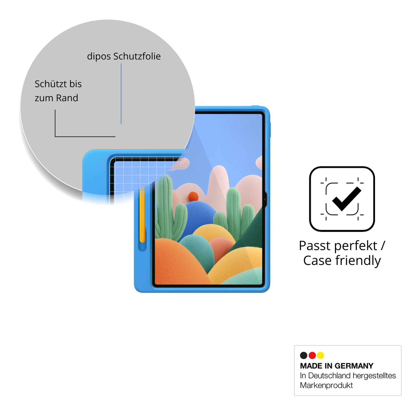 Besonders flexibler Displayschutz mit Anti-Shock-Schicht im Materialmix