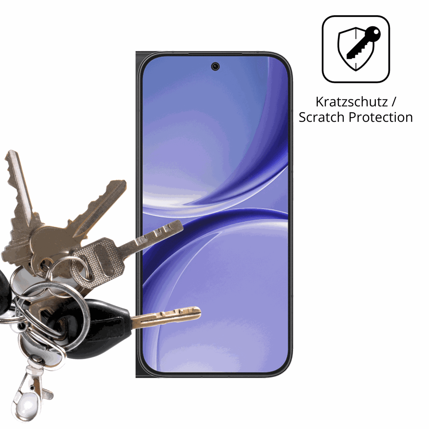 Schutz gegen Kratzer auf dem Xiaomi Redmi Turbo 5 Glas durch Schlüssel oder Ähnliches