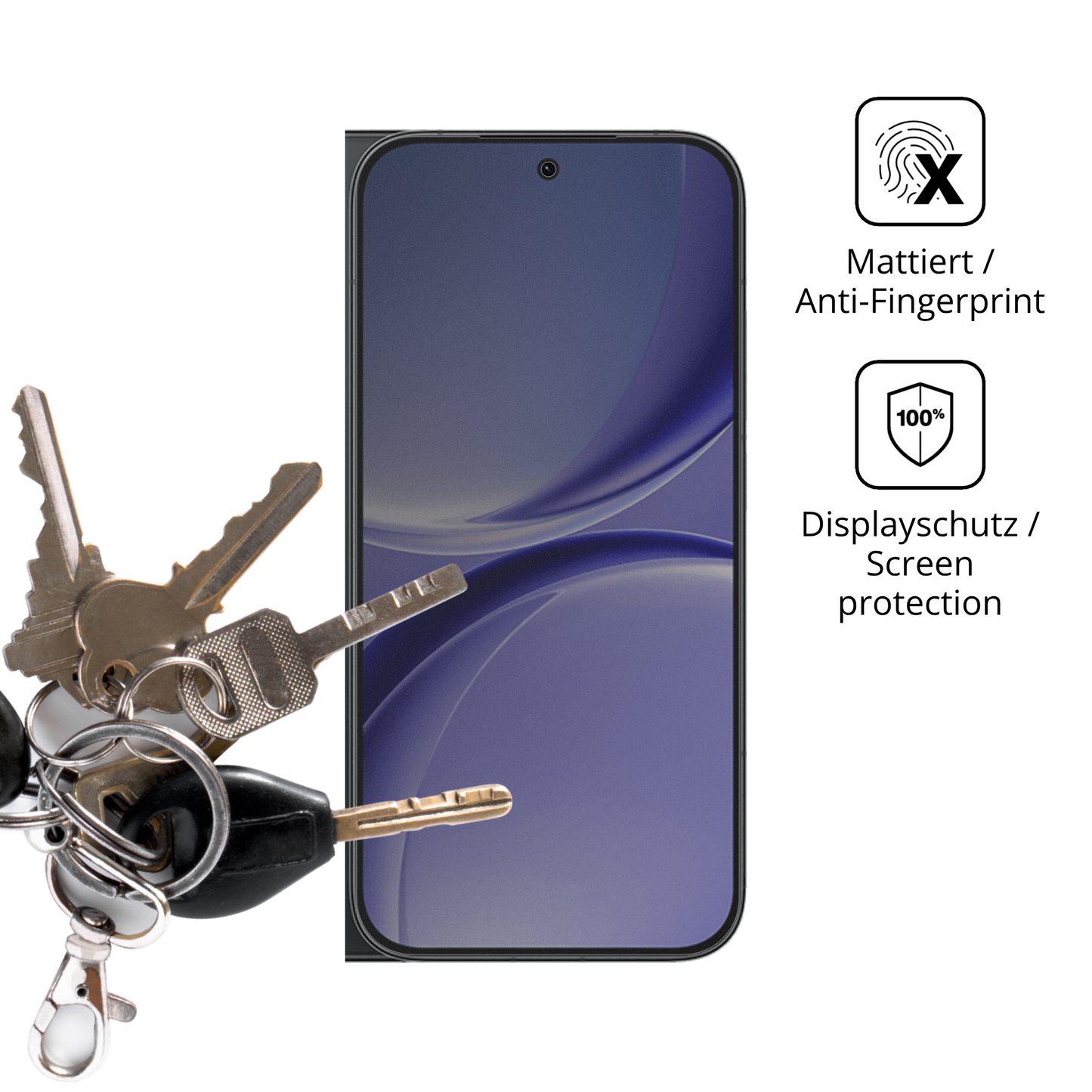 dipos Displayschutz für Xiaomi Redmi Turbo 5, mattierte Oberfläche, Blickschutzfilter und perfekter Passform