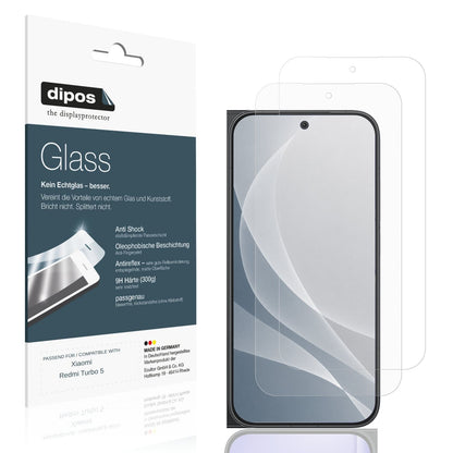 Matte Displayschutzfolie von dipos passend für Xiaomi Redmi Turbo 5, 9H kratzfest und blasenfrei montiert