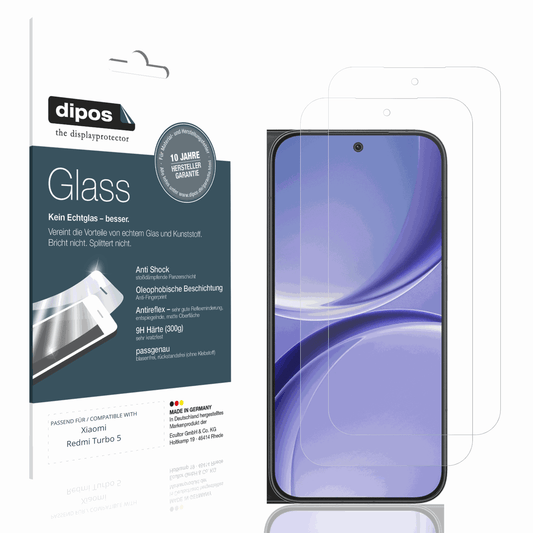 Matte Displayschutzfolie von dipos passend für Xiaomi Redmi Turbo 5, 9H kratzfest und blasenfrei montiert