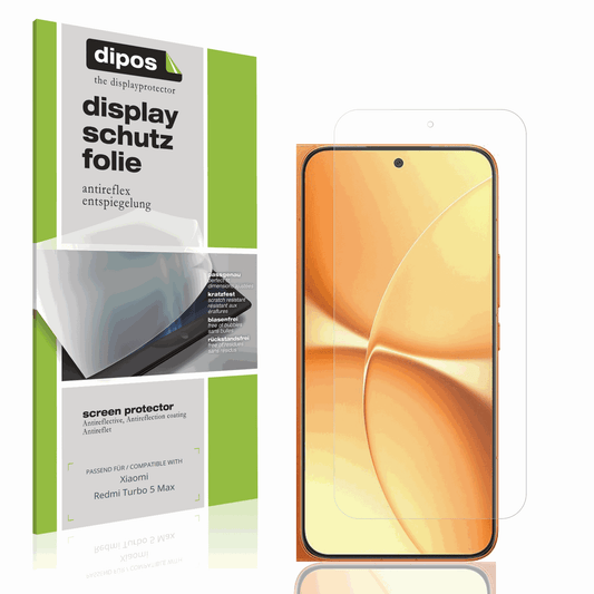 Matte Displayschutzfolie von dipos passend für Xiaomi Redmi Turbo 5 Max, präziser Zuschnitt und blasenfrei montiert
