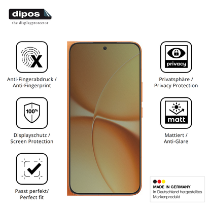 Privatsphäre-Schutz durch Sichtschutz-Folie passend zugeschnitten für Xiaomi Redmi Turbo 5 Max