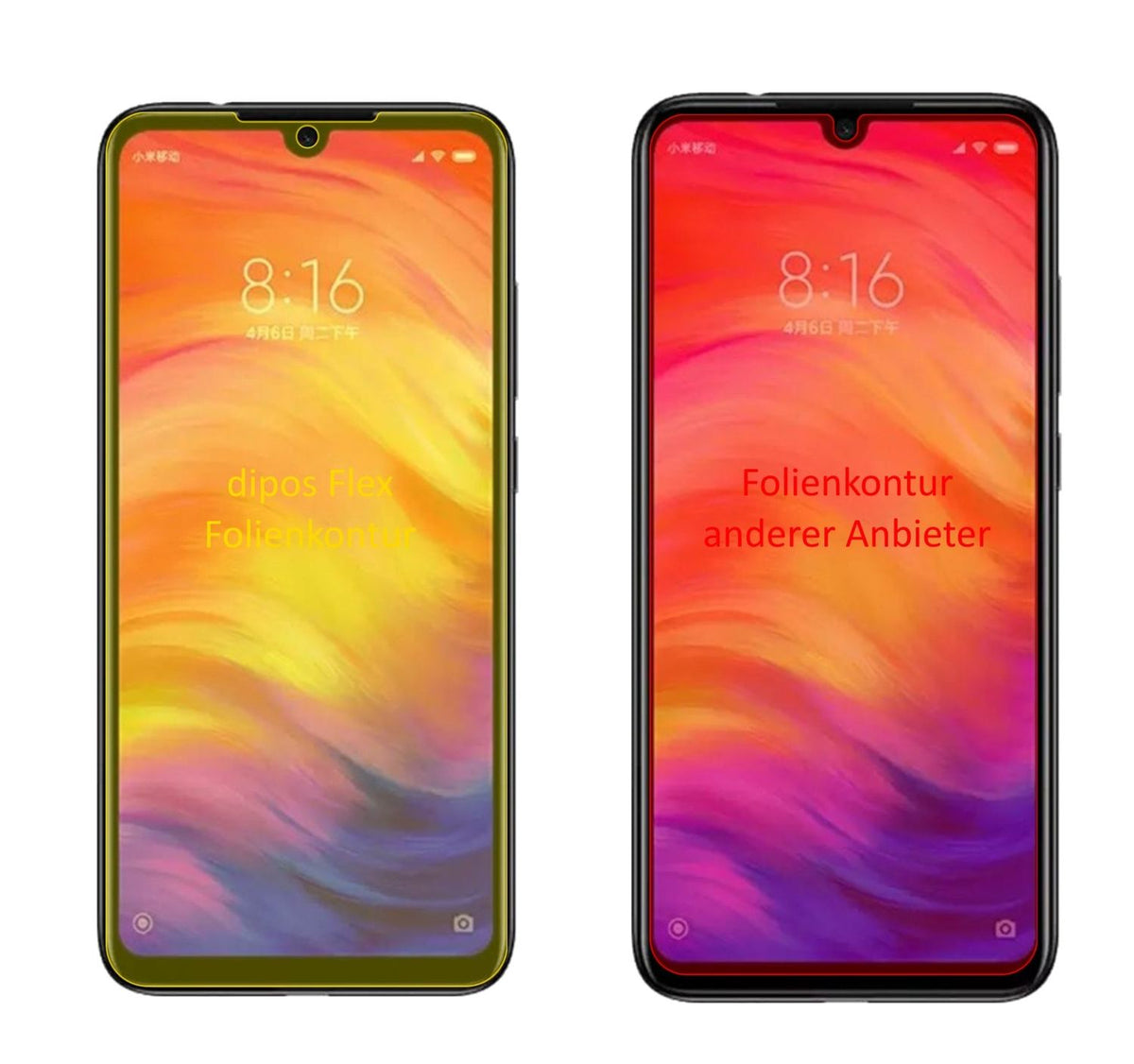 3x 3D Full Cover Schutzfolie für Xiaomi Redmi Y3