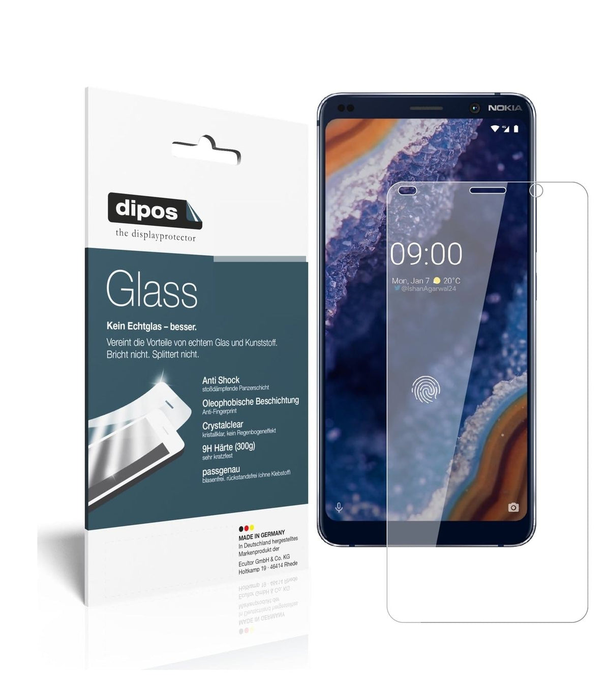 1x 9H Schutzfolie für Nokia 9 PureView Panzerfolie