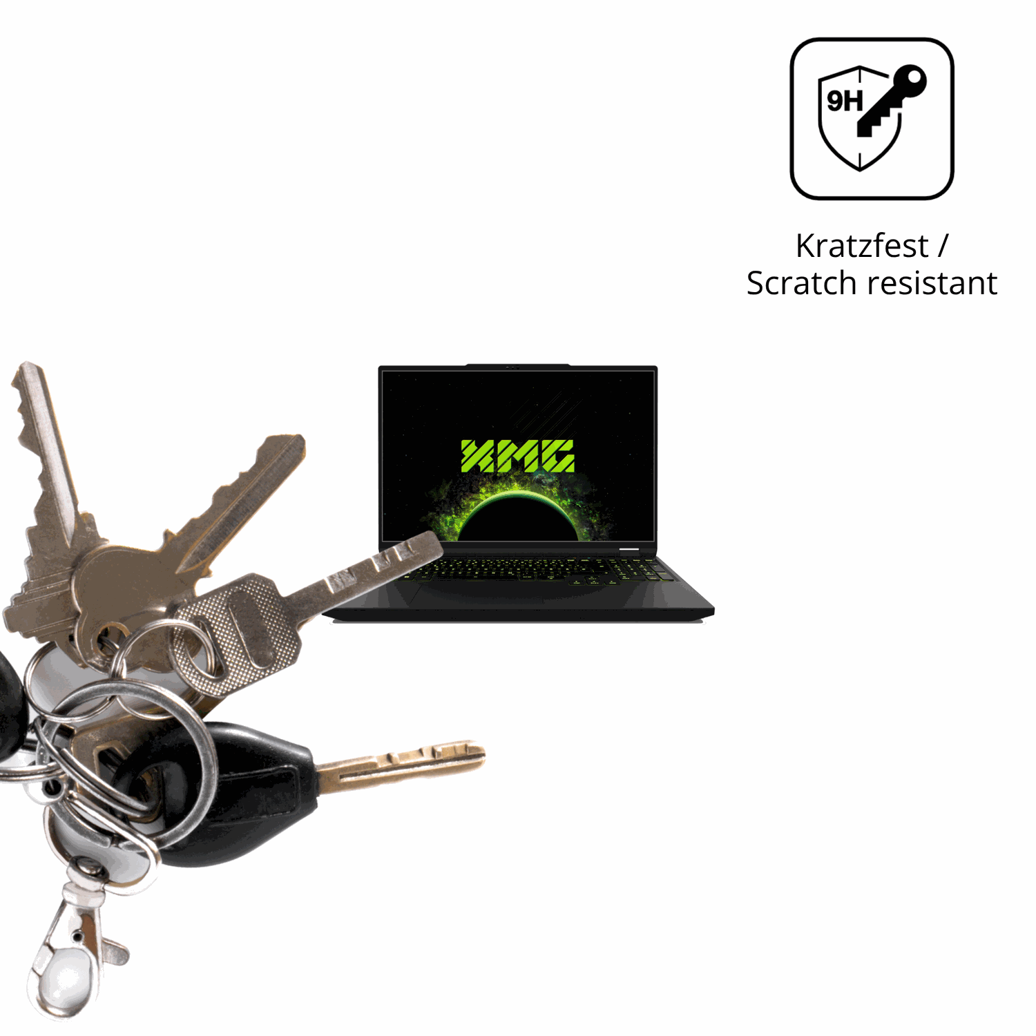 dipos Displayschutz für XMG Apex 16 Max, transparente Oberfläche, perfekte Passform auch für die Rundungen