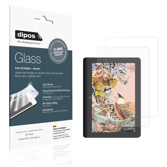 Matte Displayschutzfolie von dipos passend für XP-Pen Artist Pro 16 Gen 2, 9H kratzfest und blasenfrei montiert