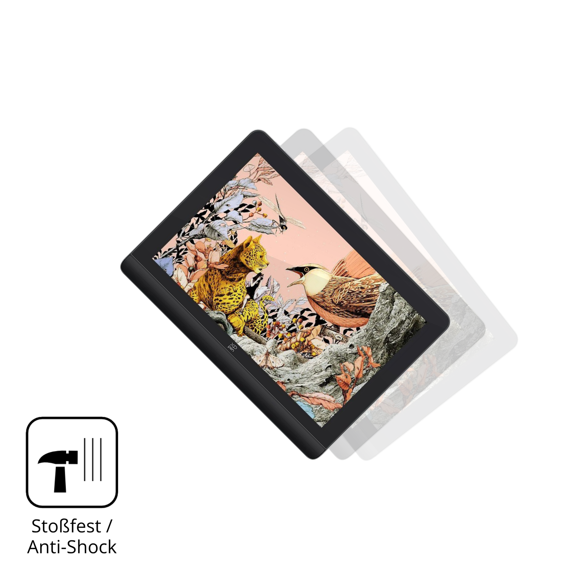 Schutz gegen Kratzer auf dem XP-Pen Artist Pro 16 Gen 2 Glas durch Schlüssel, Stöße gegen die Tischkante oder Stürze