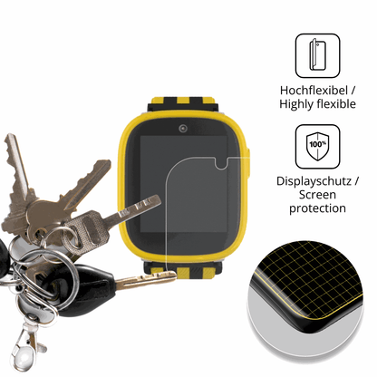 dipos Displayschutz f�r Xplora X6 Play BVB-Edition, transparente Oberfl�che, perfekte Passform auch f�r die Rundungen