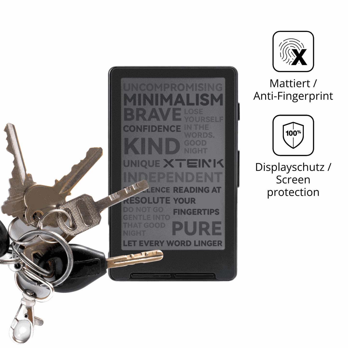 dipos Displayschutz für Xteink X4 eReader, mattierte Oberfläche, Blickschutzfilter und perfekter Passform