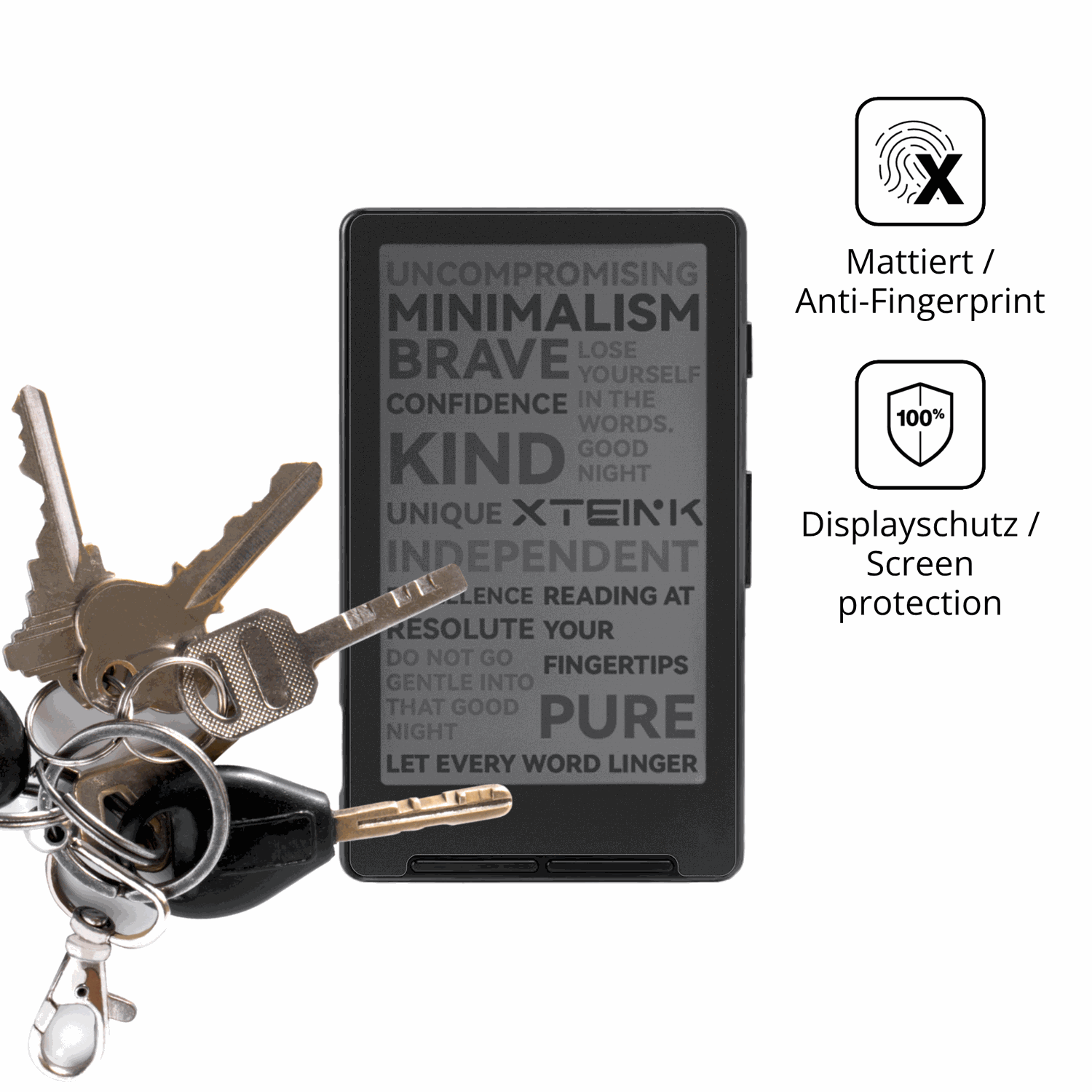 dipos Displayschutz für Xteink X4 eReader, mattierte Oberfläche, Blickschutzfilter und perfekter Passform