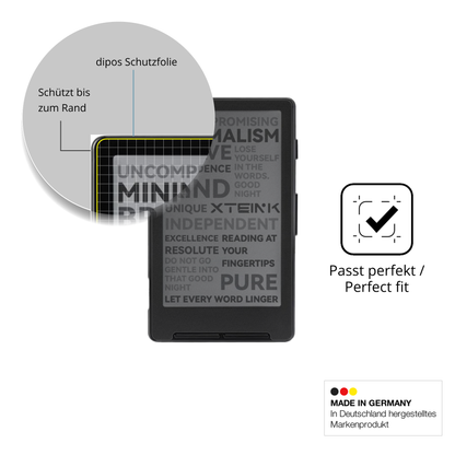 Schutz gegen Kratzer auf dem Xteink X4 eReader Glas durch Schlüssel oder Ähnliches