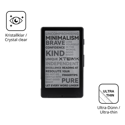 Dünne und klare Folie passend zugeschnitten für Xteink X4 eReader
