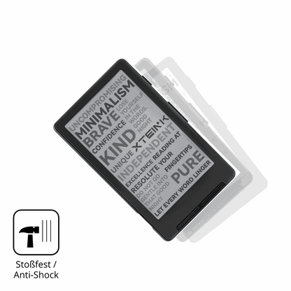 Schutz gegen Kratzer auf dem Xteink X4 eReader Glas durch Schlüssel, Stöße gegen die Tischkante oder Stürze