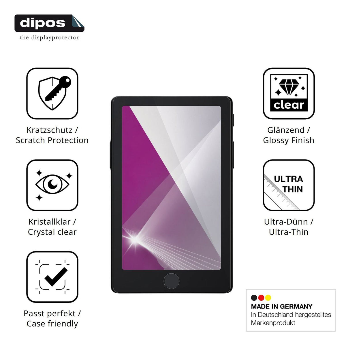4x Schutzfolie klar für Xteink X4 Pro Display-Schutzfolie