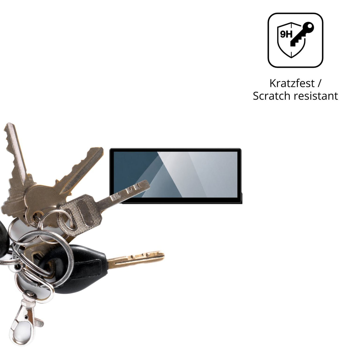 dipos Displayschutz für Xtrons QWBX24CCB12E92, transparente Oberfläche, perfekte Passform auch für die Rundungen