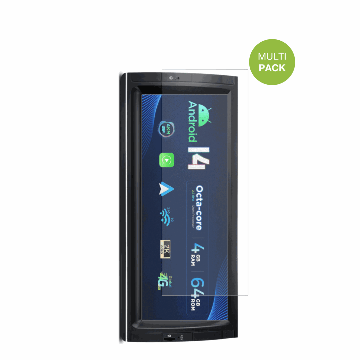 2x Schutzfolie matt für Xtrons PX1453BLHGS 10.25 Zoll Display-Schutzfolie