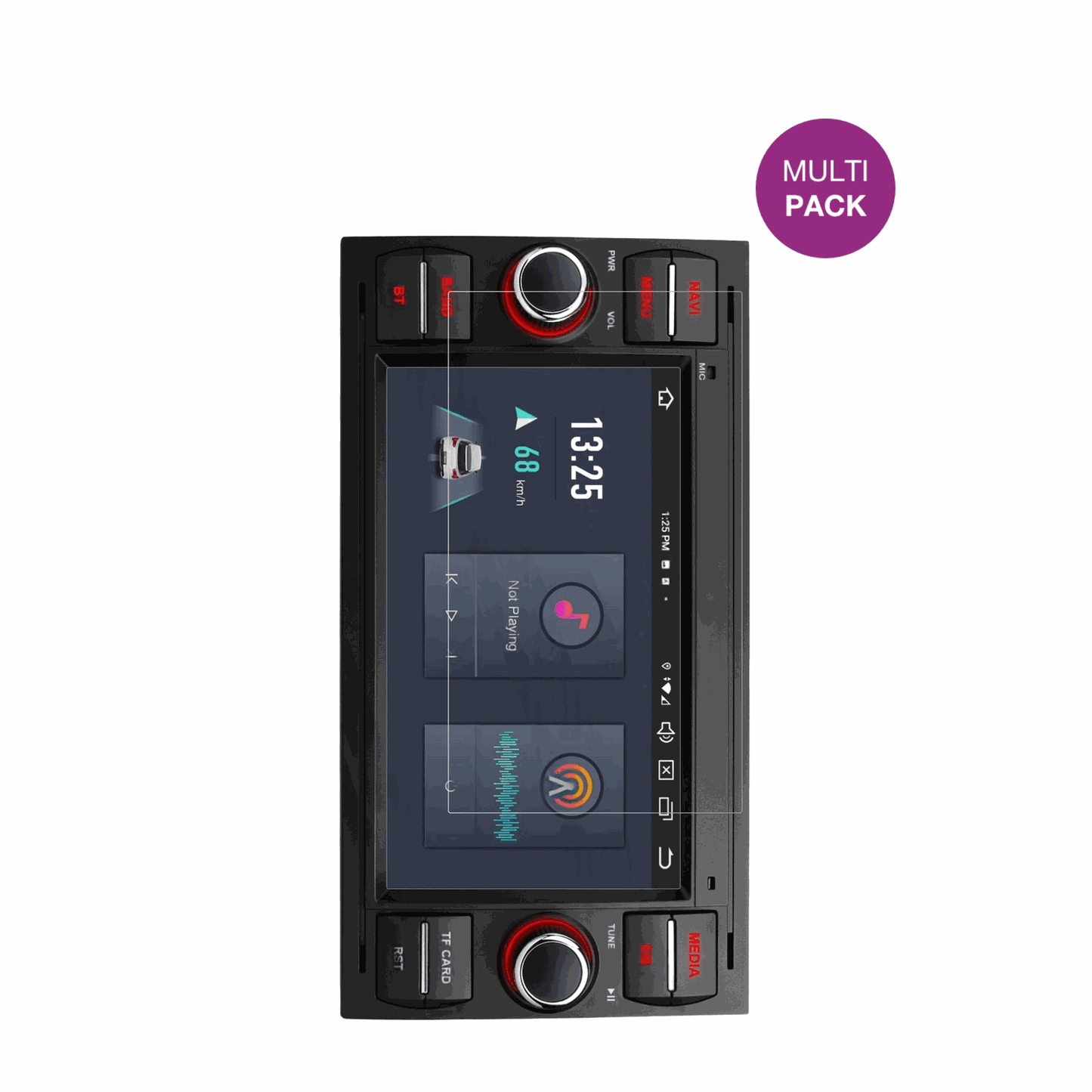 2x Schutzfolie klar für Xtrons PX72QSFBL 7 Zoll Display-Schutzfolie