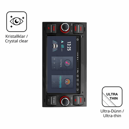 2x Schutzfolie klar für Xtrons PX72QSFBL 7 Zoll Display-Schutzfolie