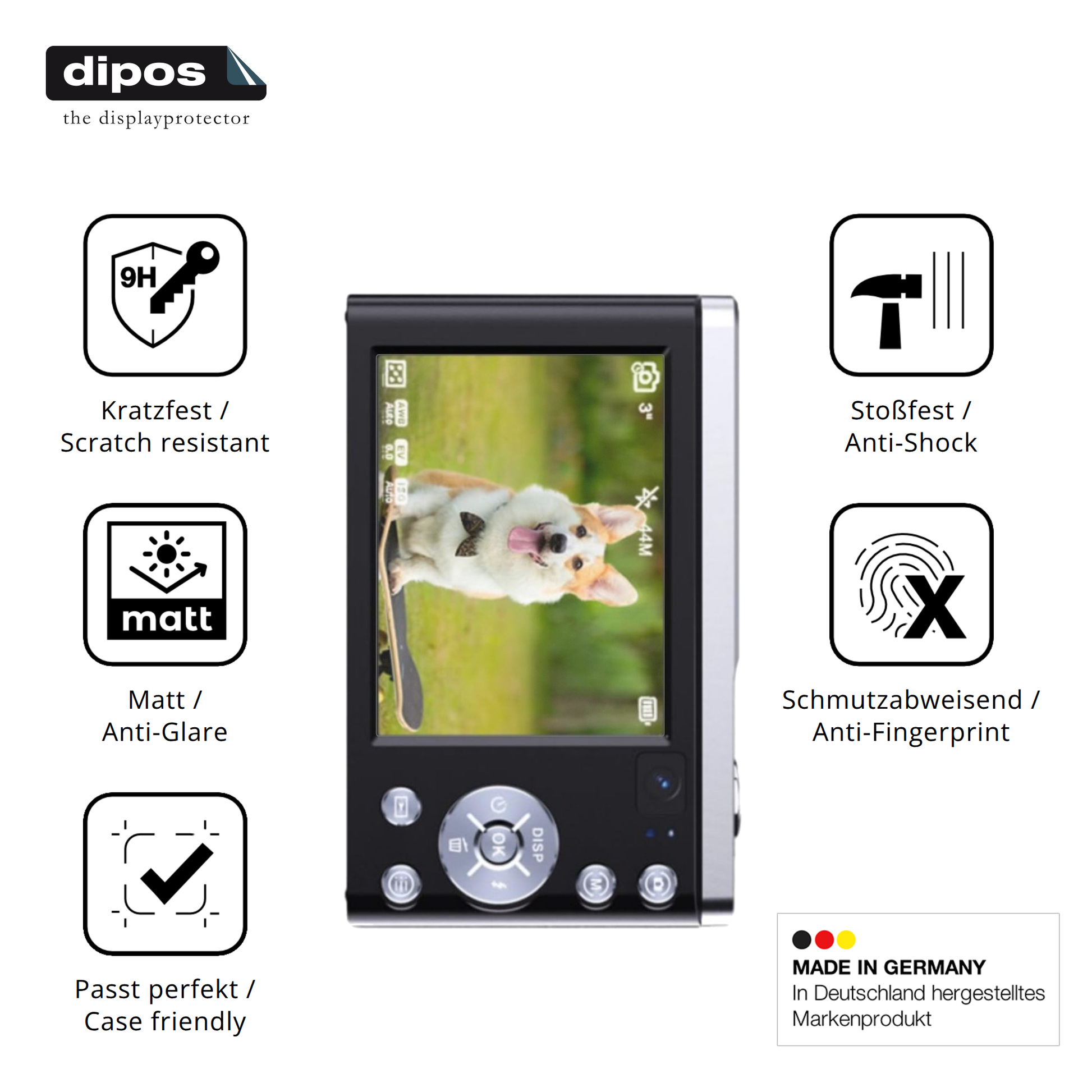 Displayschutz hergestellt in Deutschland, höchste Qualität made in Germany