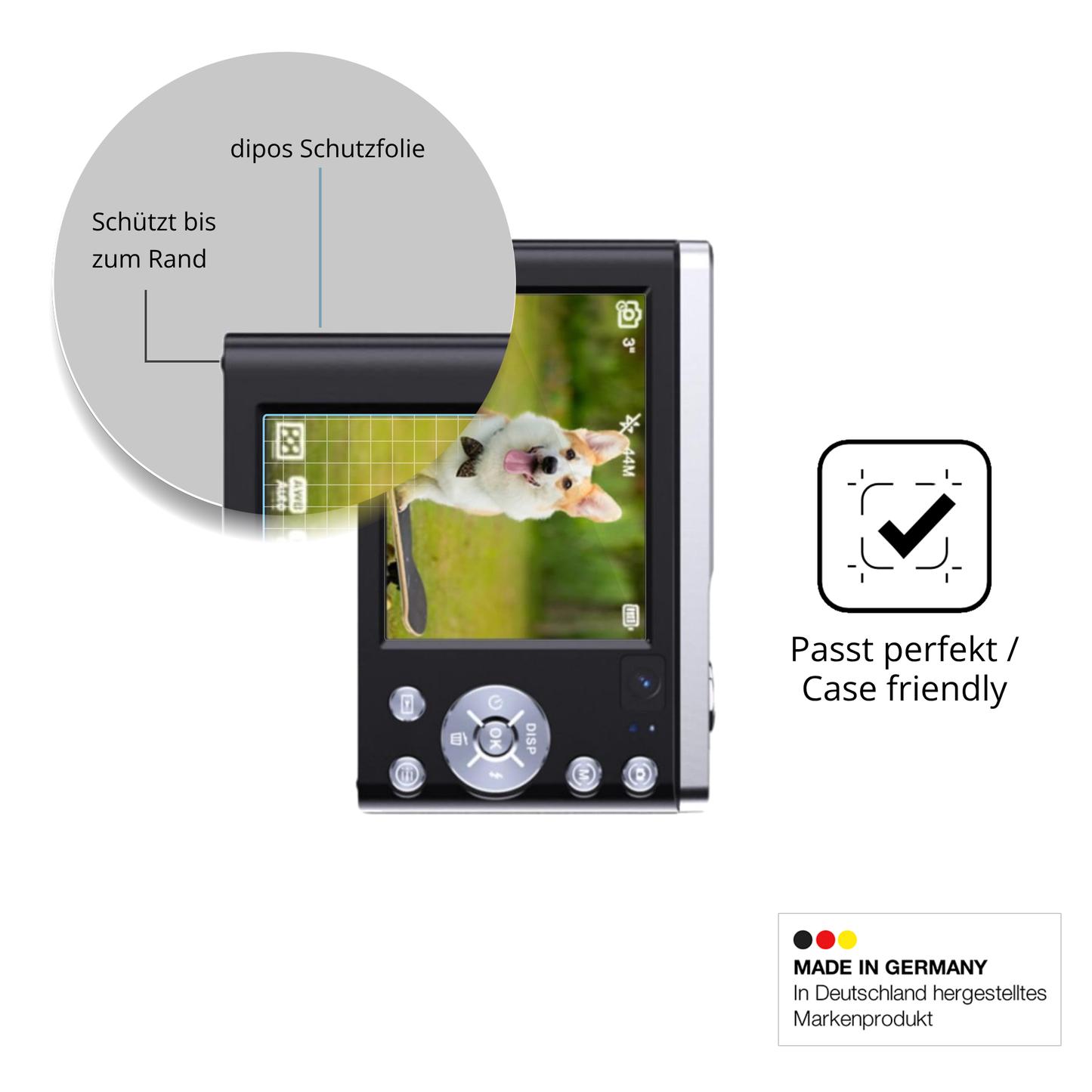 Besonders flexibler Displayschutz mit Anti-Shock-Schicht im Materialmix
