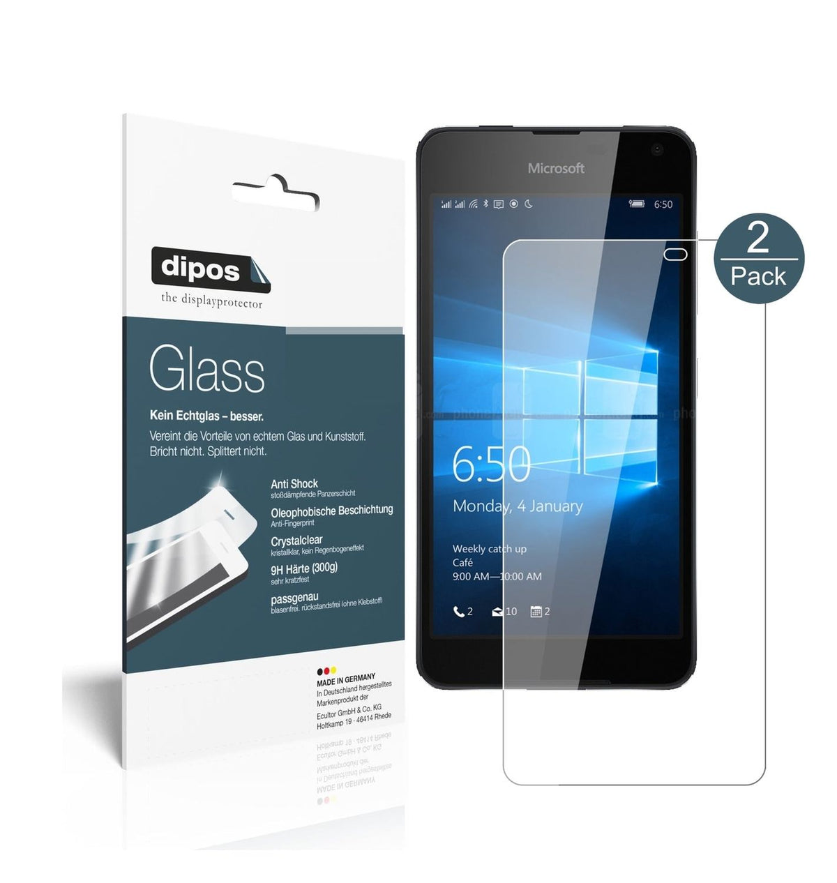 1x 9H Schutzfolie für Microsoft Lumia 650 Panzerfolie