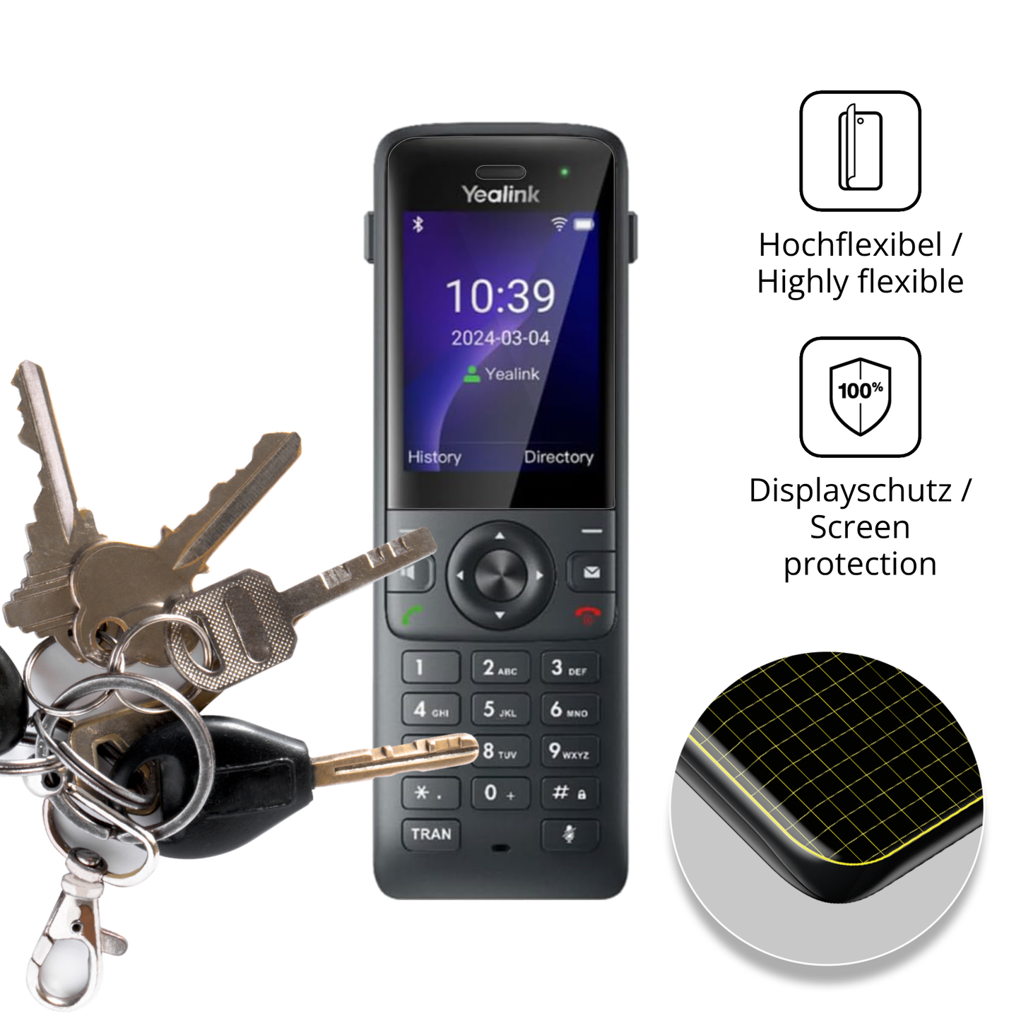 2x 3D Full Cover Schutzfolie für AX83H W78H