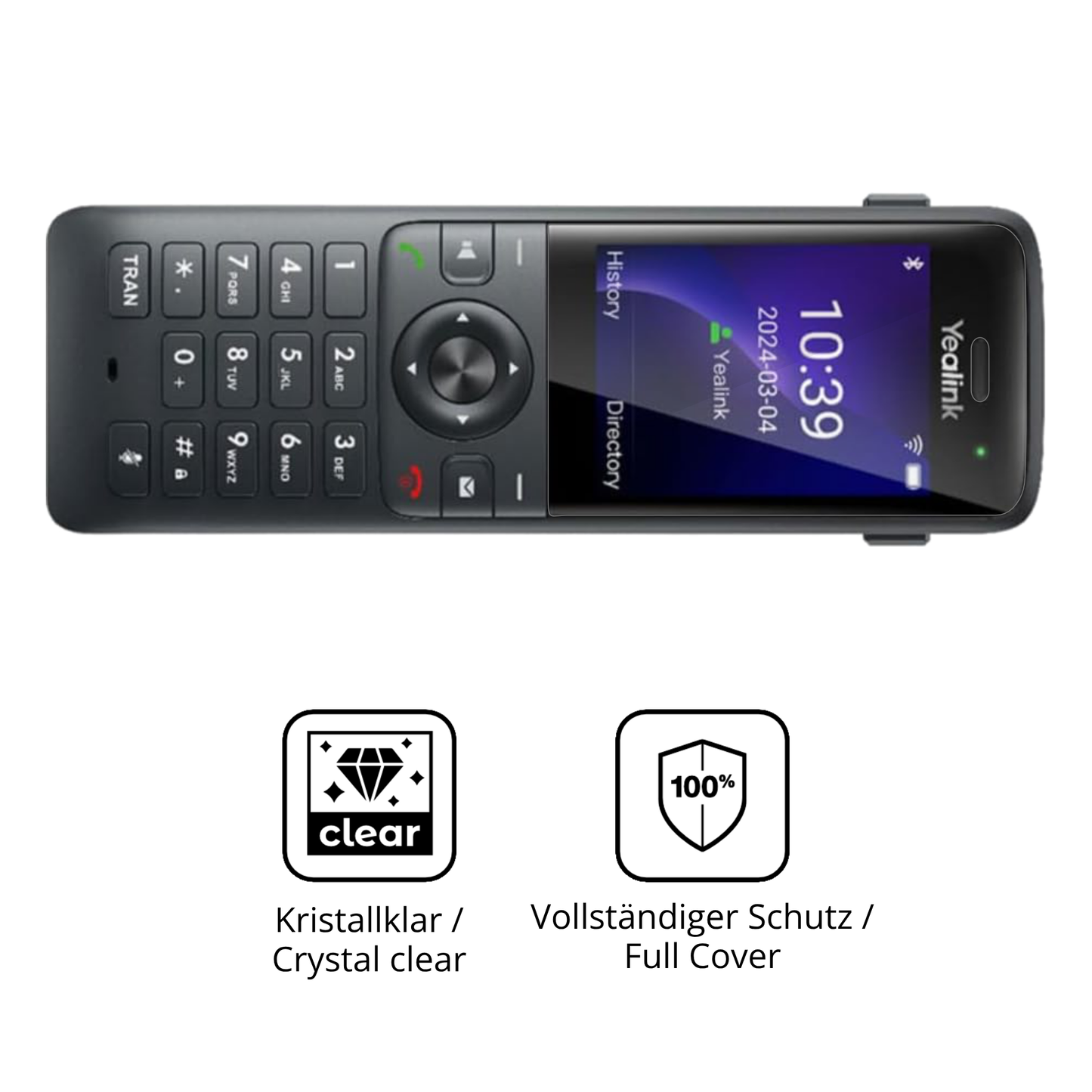 2x 3D Full Cover Schutzfolie für AX83H W78H