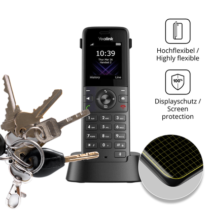 dipos Displayschutz für Yealink W73H, transparente Oberfläche, geringe Dicke und perfekte Passform
