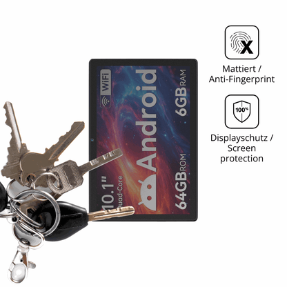 dipos Displayschutz für yictyx108 10.1 zoll, mattierte Oberfläche, Blickschutzfilter und perfekter Passform
