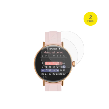 YoeverSmartwatch 1.27 Zoll mit aufgebrachter dipos Flex Schutzfolie, glasklare Darstellung ohne Einschränkungen