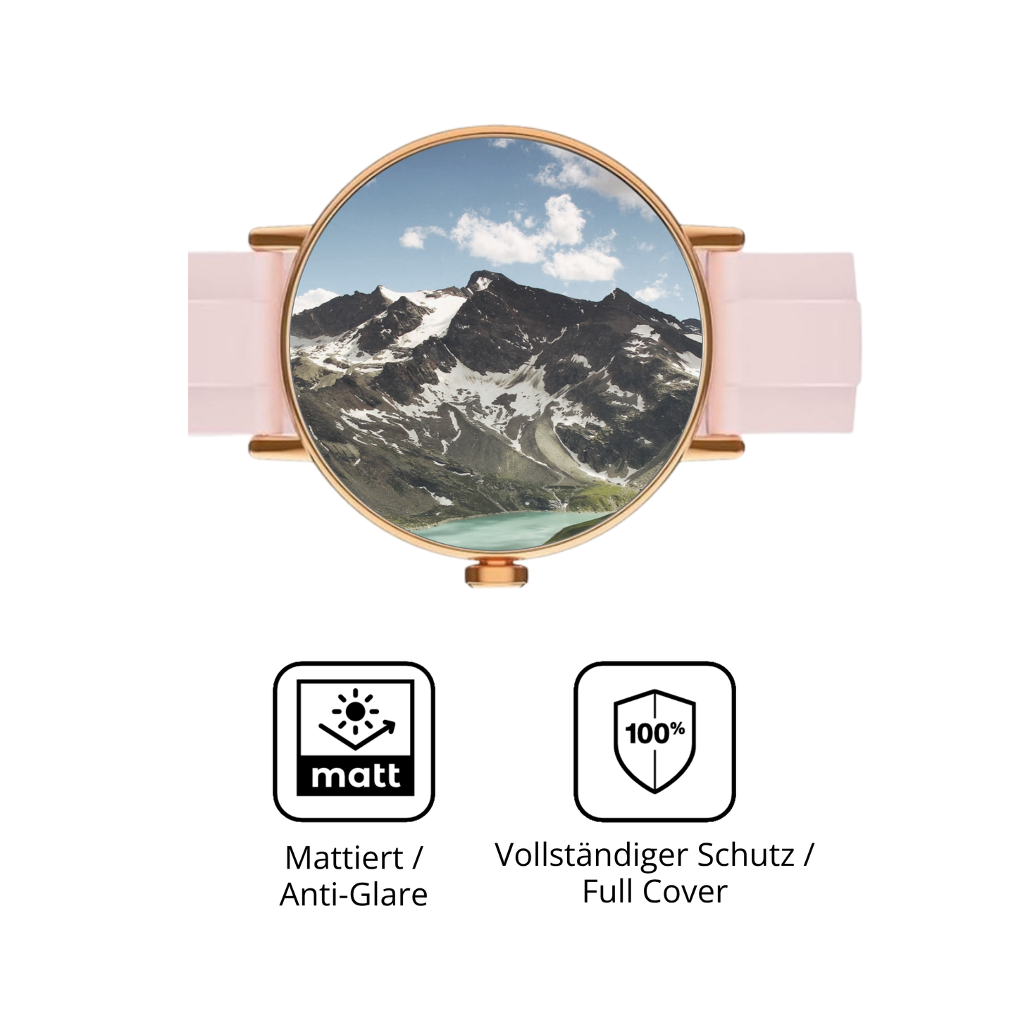 Flexible TPU-Folie passend zugeschnitten für Yoever Smartwatch 1.27 Zoll, vollständige Abdeckung