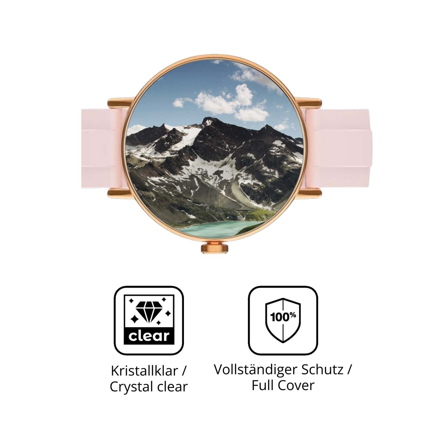 Dünne und klare Folie passend zugeschnitten für Yoever Smartwatch 1.27 Zoll