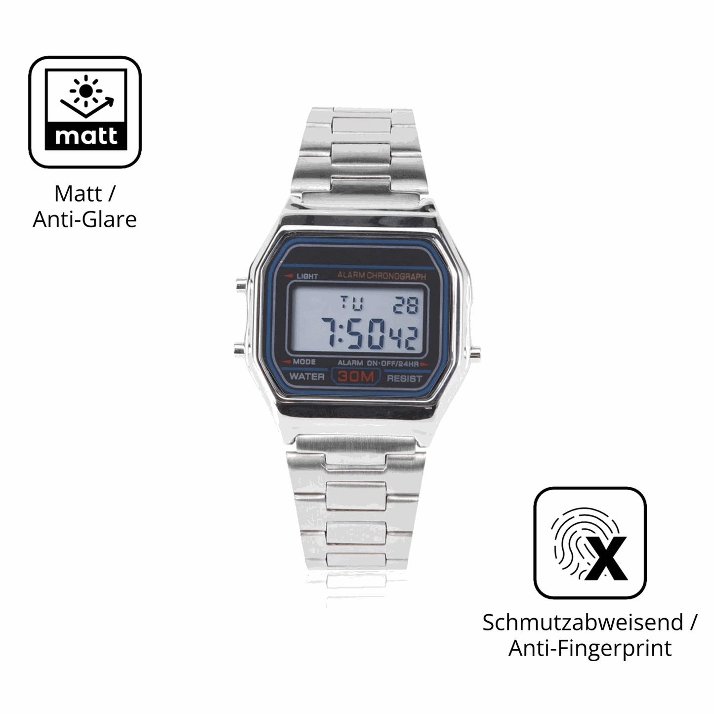 Dünne und entspiegelnde Folie passend zugeschnitten für Yosoo Health Gear S3
