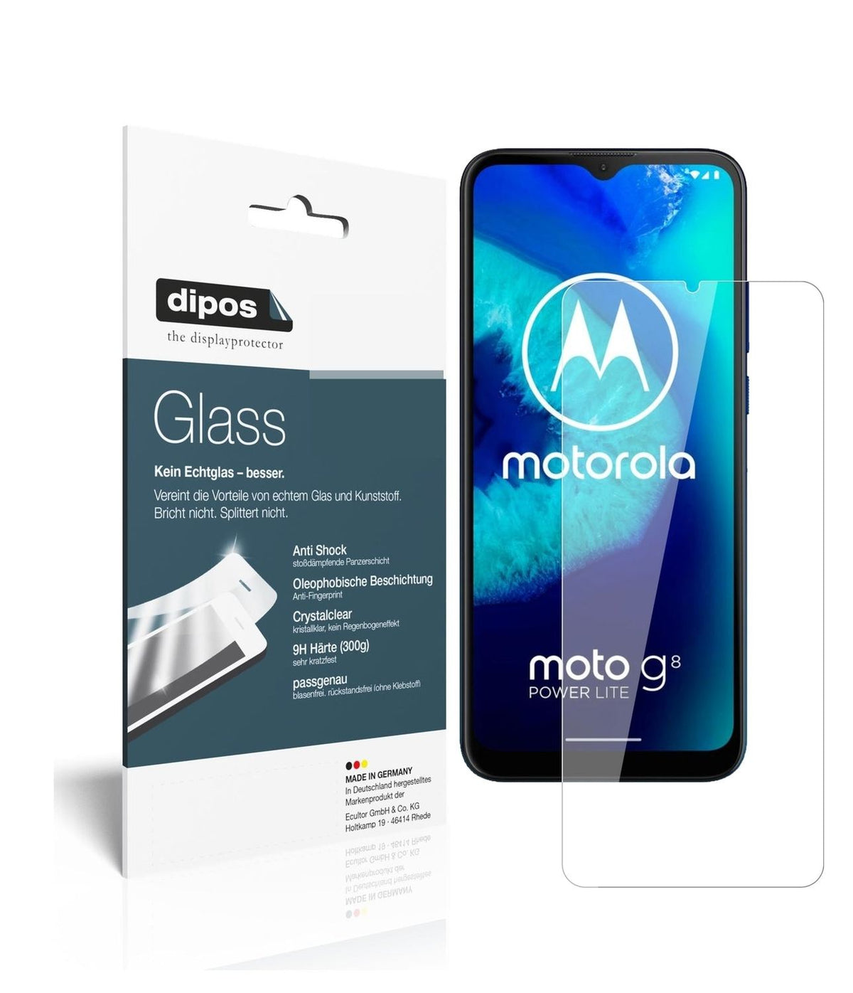 1x 9H Schutzfolie für Motorola Moto G8 Power Lite Panzerfolie