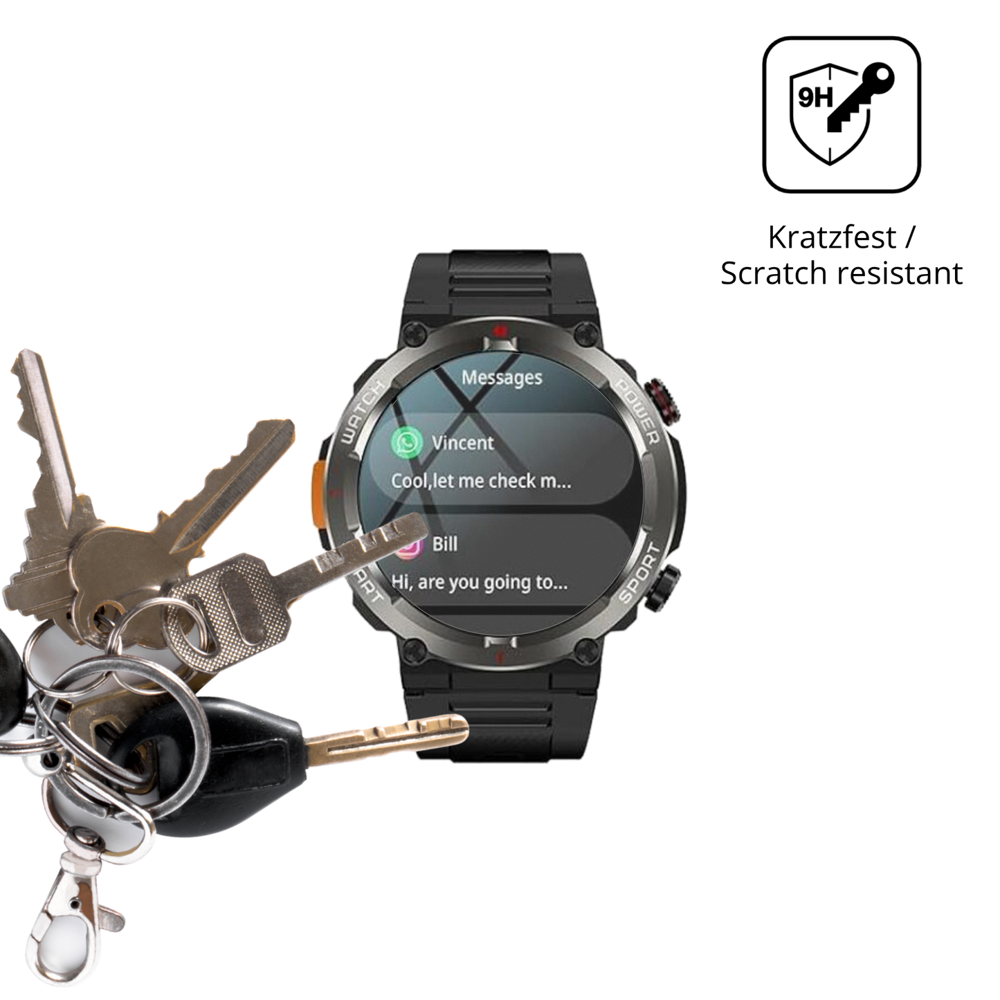 dipos Displayschutz für Yxtel W50 Pro, mattierte Oberfläche, robuste Festigkeit und perfekte Passform