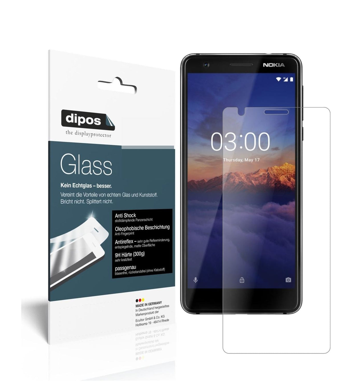 1x 9H Schutzfolie matt für Nokia 46025 Panzerfolie