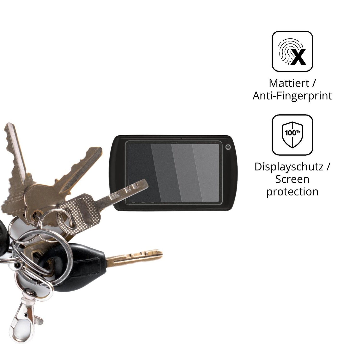 dipos Displayschutz für Zebra ET1, mattierte Oberfläche, Blickschutzfilter und perfekter Passform