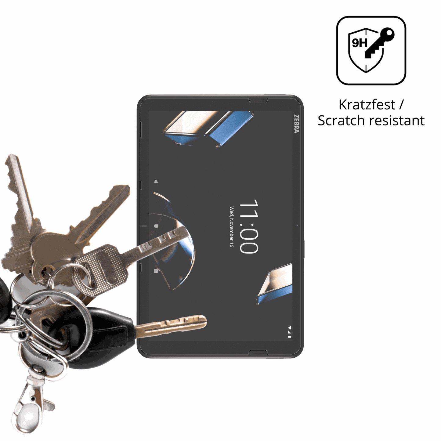 dipos Displayschutz für Zebra ET401 10.1, mattierte Oberfläche, robuste Festigkeit und perfekte Passform
