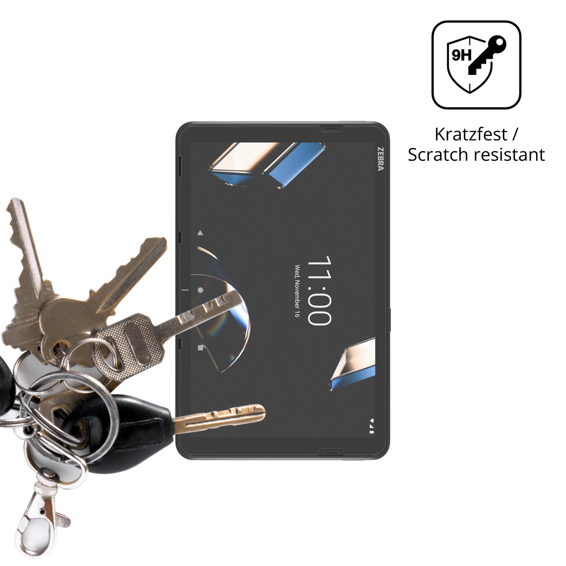 dipos Displayschutz für Zebra ET401 10.1, mattierte Oberfläche, robuste Festigkeit und perfekte Passform