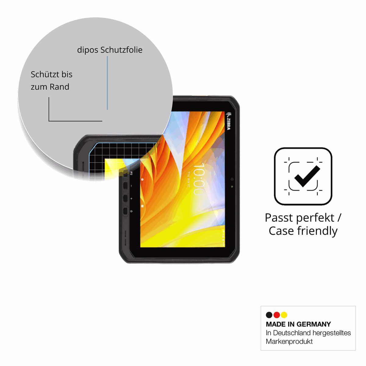 Besonders flexibler Displayschutz mit Anti-Shock-Schicht im Materialmix