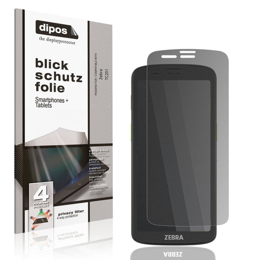 Blickschutzfolie für Zebra TC201 matt Schutzfolie Privacy